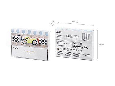 PD LUMANARI TORT Racing Cars, 2-3cm, mix 5/set SCS-18 [2]