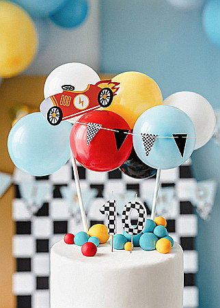 PD LUMANARI TORT Number 1, checkered flag pattern, mix 5.5cm SCU7-1 [1]