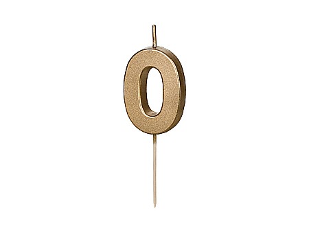 PD LUMANARI TORT Number 0, gold, 4.5cm SCU9-0 [1]