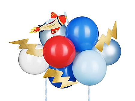 ARTICOLE PARTY - PD DECORATIUNI PENTRU TORT Balloon cake topper Plane, mix, 29cm KBT1