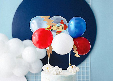 PD DECORATIUNI PENTRU TORT Balloon cake topper Plane, mix, 29cm KBT1 [1]