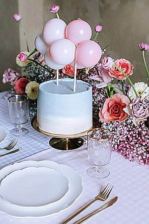 PD DECORATIUNI PENTRU TORT Balloon cake topper, pink, 29cm KBT3-081 [2]