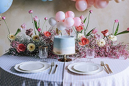 PD DECORATIUNI PENTRU TORT Balloon cake topper, pink, 29cm KBT3-081 [3]