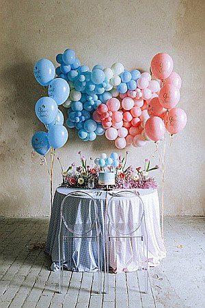 PD DECORATIUNI PENTRU TORT Balloon cake topper, blue, 29cm KBT3-001 [3]