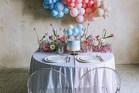 PD DECORATIUNI PENTRU TORT Balloon cake topper, blue, 29cm KBT3-001 [4]