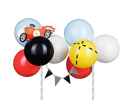 Decoratiuni/ Lumanari Tort/ Briose - PD DECORATIUNI PENTRU TORT Balloon cake topper Car, mix, 29cm KBT4