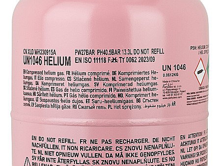 PD BUTELIE CU HELIU PENTRU 50 BALOANE CULOARE ROZ  BZH2-50-081 [1]