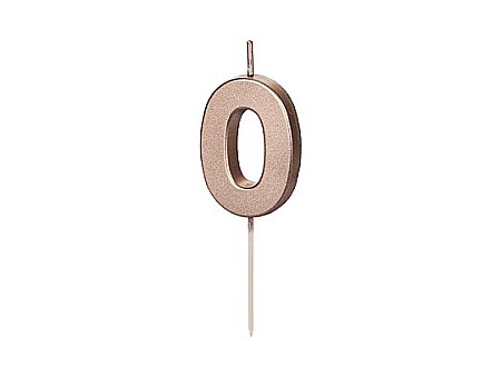 ARTICOLE PARTY - PD LUMANARI TORT Number 0, rose-gold, 4.5cm SCU12M-0-019R