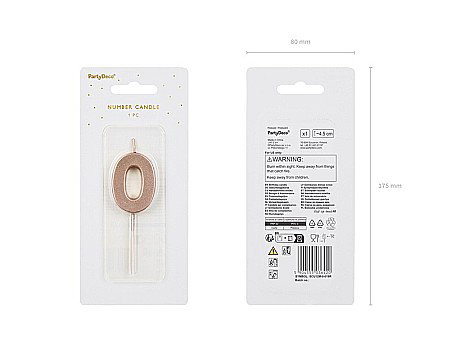 PD LUMANARI TORT Number 0, rose-gold, 4.5cm SCU12M-0-019R [2]