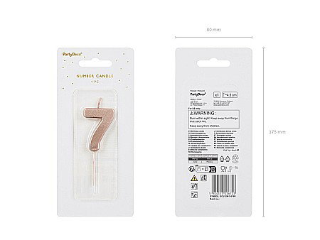 PD LUMANARI TORT Number 7, rose-gold, 4.5cm SCU12M-7-019R [2]
