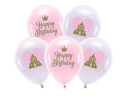 Happy birtday kids - PD BALOANE Eco Balloons 33cm, Happy Birthday, mix, 5/set ECO33P-205-000-5