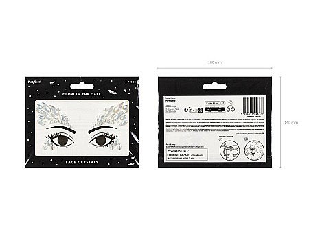PD DECORATIUNE PARTY PENTRU FATA CRISTALE GLOW IN THE DARK 14*8.5CM NDT3 [2]