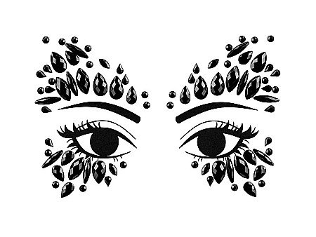 PD DECORATIUNE PARTY PENTRU FATA CRISTALE NEGRE 15*9CM NDT6-010 [0]