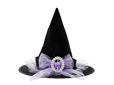 Halloween - PD PALARIE VRAJITOARE CU FUNDITA Witch Hat, 29cm, black CWH3