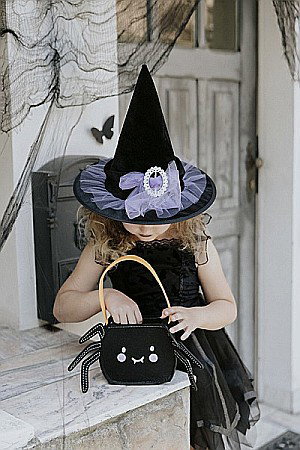 PD PALARIE VRAJITOARE CU FUNDITA Witch Hat, 29cm, black CWH3 [1]