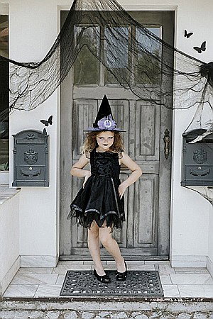 PD PALARIE VRAJITOARE CU FUNDITA Witch Hat, 29cm, black CWH3 [2]