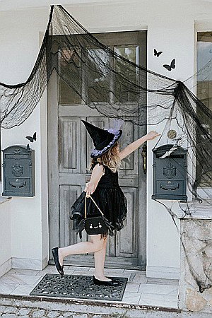 PD PALARIE VRAJITOARE CU FUNDITA Witch Hat, 29cm, black CWH3 [3]