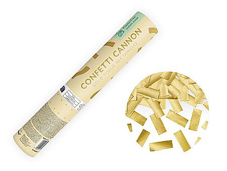 PD CONFETTI CANNON Gold streamers, tube shooter, 20cm TUKB20-019 [0]