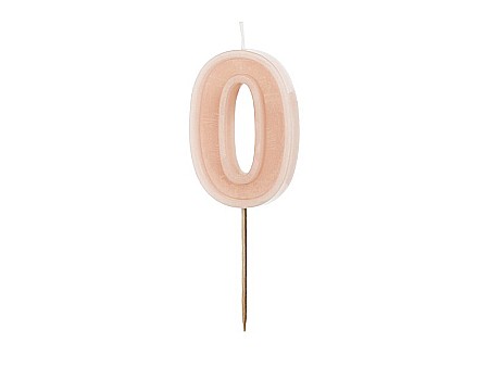 ARTICOLE PARTY - PD LUMANARI TORT Number 0 , dusty rose, 6cm SCU14-0-081BR