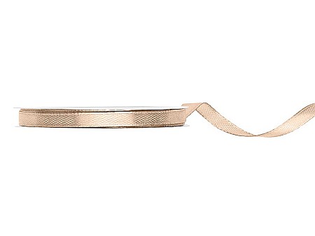 Fundite, Panglici , Benzi Craciun - PD BANDA SATIN, Satin ribbon, peach, 6mm/25m TS6-075