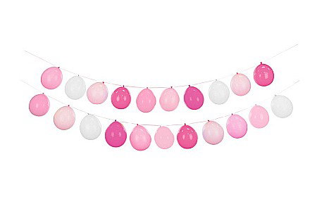 Baloane de Craciun si An Nou - PD GHIRLANDA DIN BALOANE 3 in 1, pink, 25m, 20/SET GBN19-081