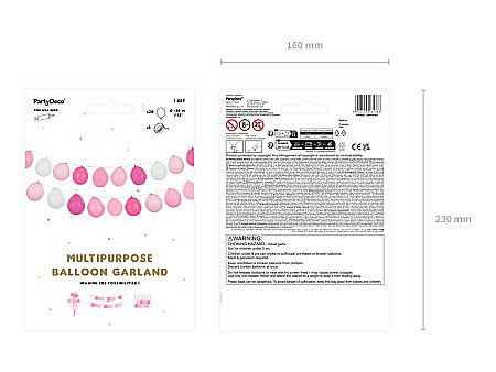 PD GHIRLANDA DIN BALOANE 3 in 1, pink, 25m, 20/SET GBN19-081 [1]