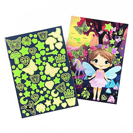 DE CARTE DE COLORAT SCRATCH ART BOOK 5 COLI + STICKERE MAGIC GLOW IN THE DARK KIDEA SCWKMKA [3]