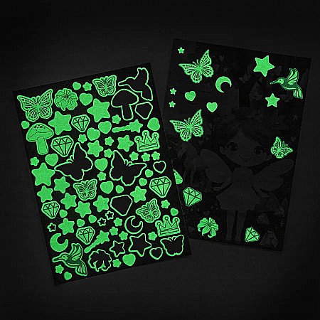 DE CARTE DE COLORAT SCRATCH ART BOOK 5 COLI + STICKERE MAGIC GLOW IN THE DARK KIDEA SCWKMKA [4]