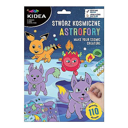 Seturi Creative pentru Copii - DE SET CREATIV CU STICKERE SI DIAMANTE - CREEAZA-TI PROPRIILE CREATURI COSMICE KIDEA SKAKA