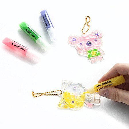 DE SET CREATIV 2 PANDANTIVE CU GEL CARE STRALUCESTE LA INTUNERIC + 2 SABLOANE KIDEA ZZMISCKA [3]