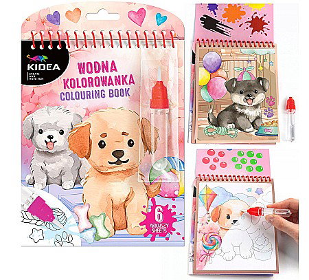 Carti de Colorat pentru copii - DE CARTE DE COLORAT CU MARKER MAGIC PENTRU DESEN IN APA CAINI KIDEA MWKWLKA