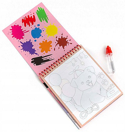 DE CARTE DE COLORAT CU MARKER MAGIC PENTRU DESEN IN APA CAINI KIDEA MWKWLKA [2]