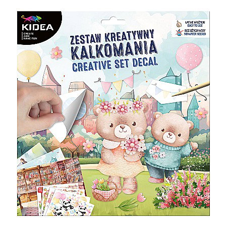 Seturi Creative pentru Copii - DE SET CREATIV STICKERE TRANSFERABILE 3 COLI URSULETI KIDEA NTKEKA