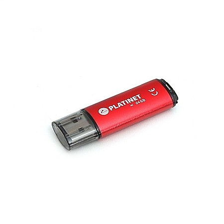 TEC FLASH USB 2.0 PLATINET 64GB RED PMFE64R/43612 [1]