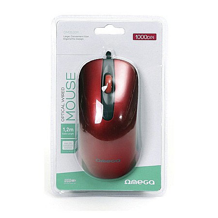 ACCESORII IT - TEC MOUSE USB OMEGA 45268 ROSU OM0520R