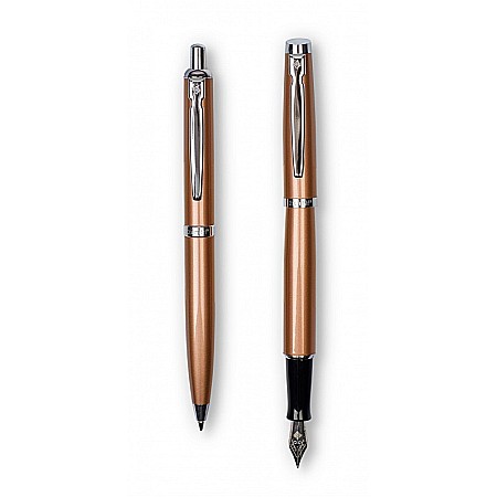 Stilouri si Rollere cu Cerneala - SET STILOU + PIX ZENITH ELEGANCE METALIC AUR ROZ IN CUTIE CADOU 7600204
