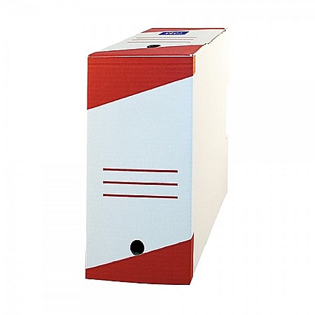 Cutii si containere arhivare - RT CUTIE ARHIVARE ALB/ROSU 33*25*16 CM AB07116B