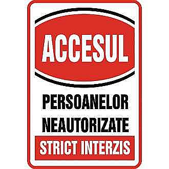 MIJLOACE DE PREZENTARE - TEM INDICATOR PROTECTIE-ACCES STRICT INTERZIS 803199