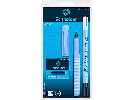 Stilouri si Rollere cu Cerneala - SCR SET SCHNEIDER EASY ROLLER BLEU cu PIC si 6 PATROANE 4678