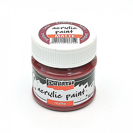 Culori Acrilice Mate - CA VOPSEA ACRILICA PENTART 50ML MAT BORDO 6752