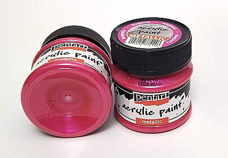FINE ARTS&GRAPHICS - CA VOPSEA ACRILICA METALIZATA PENTART 50ML MAGENTA 74146
