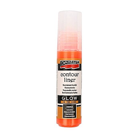 HOBBY - CA CONTUR FLORESCENT PORTOCALIU, GLOW IN THE DARK 20 ML