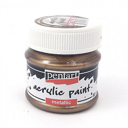 Culori Acrilice Metalizate - CA VOPSEA ACRILICA METALIZATA PENTART 50ML CUPRU GALBUI 29357