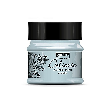 FINE ARTS&GRAPHICS - CA CULORI ACRILICE METALIZATE PENTART DELICATE 50ML ALBASTRU-ARGINTIU 29391