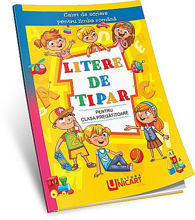 Caiete - UP CAIET DE SCRIERE SI COLORAT A5 LITERE DE TIPAR PT CLASA PREGATITOARE