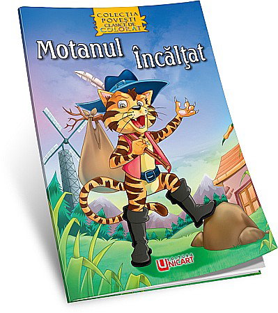 Carti de Colorat pentru copii - UP CARTE COLORAT A4  MOTANUL INCALTAT