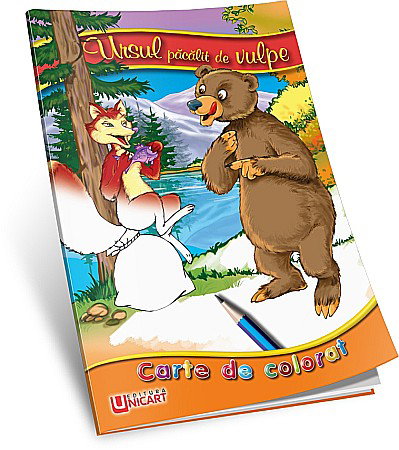 Carti de Colorat pentru copii - UP CARTE COLORAT A5 URSUL PACALIT DE VULPE