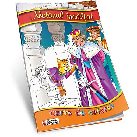 Carti de Colorat pentru copii - UP CARTE COLORAT A5 MOTANUL INCALTAT