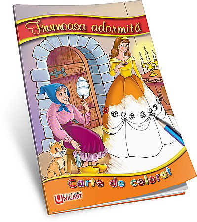 Carti de Colorat pentru copii - UP CARTE COLORAT A5 FRUMOASA ADORMITA C1048