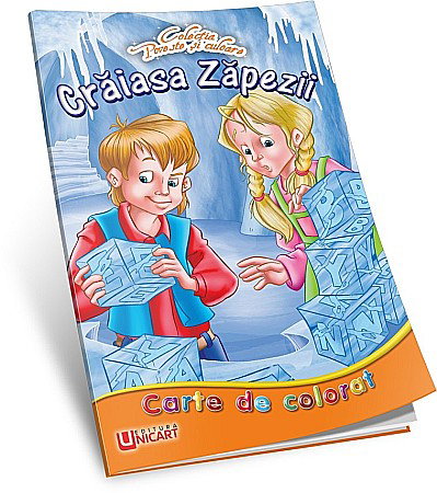 Carti de Colorat pentru copii - UP CARTE COLORAT SI POVESTE A4 CRAIASA ZAPEZII